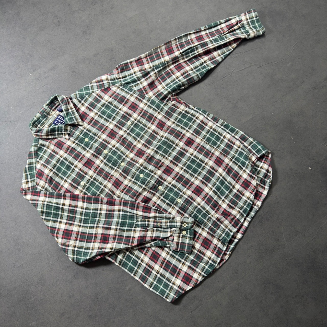 OLD GAP 90s flannel shirt L 古着 - 10