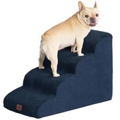 EHEYCIGA 犬 階段 ステップ ペット階段 ドッグステップ 犬 スロープ 高密度 滑り止め付き 安定性 カバー取り外し可能 洗える 小型犬適用（4段,ネイビー）