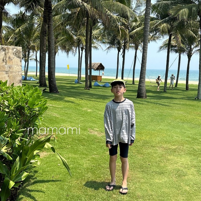 【予約】marine stripe rashguard/ mamami（kids）