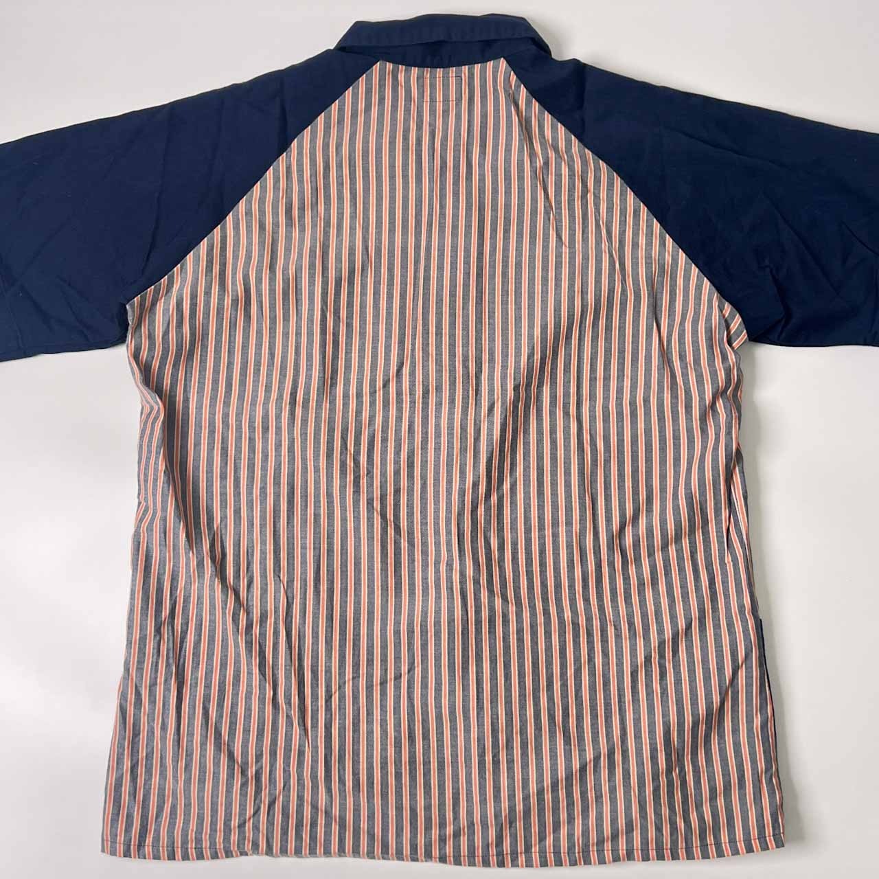 GENUINE GOWEST ゴーウエスト ストライプ 猫目ボタン 比翼 半袖 ワークシャツ 2/マルチ メンズ