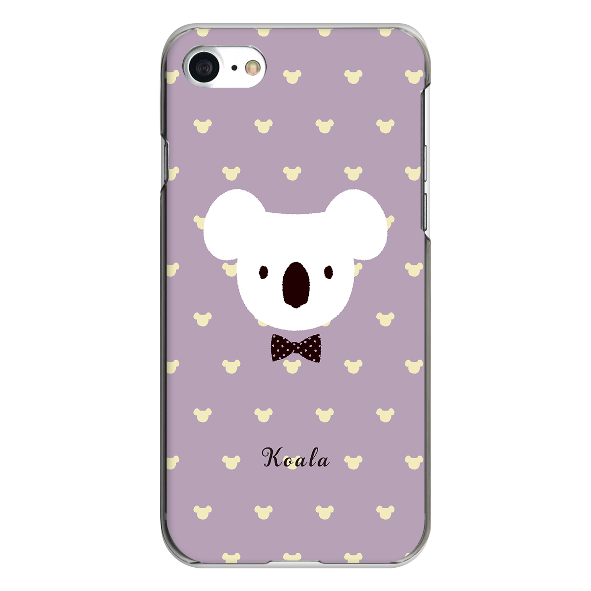 iPhone対応 スマホ ハードケース クリア コアラ パープル 動物 【iPhone17 / iPhone16e / AQUOS / Xperia 他 iPhone / Android ほぼ全機種対応】 |desr3100