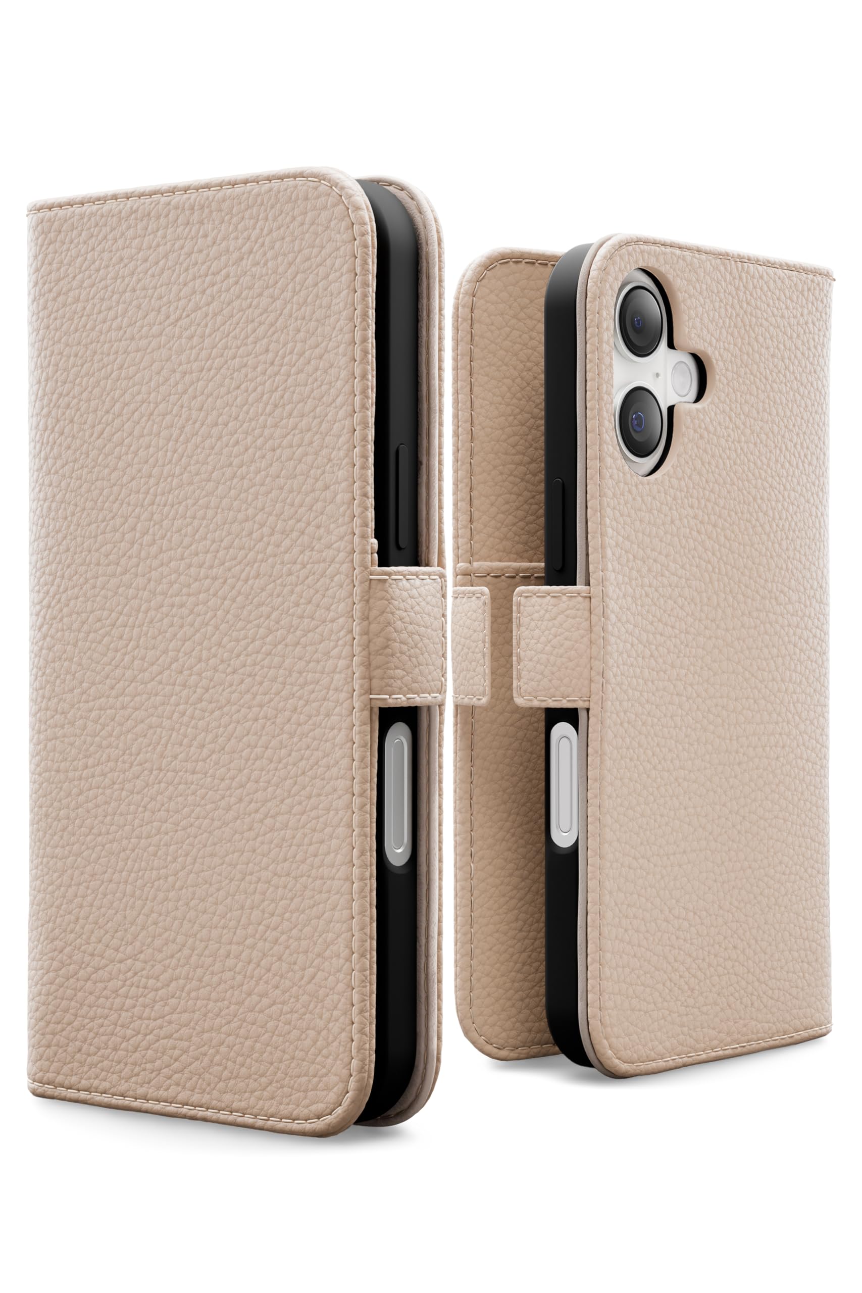 MINTY iPhone17 用 ケース 手帳型 ベルト付き グレージュ