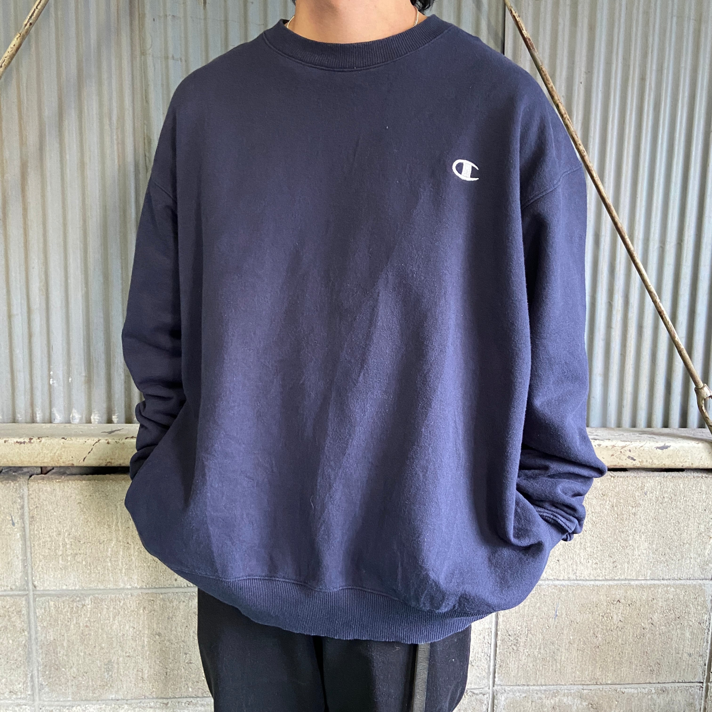 ビッグサイズ Champion チャンピオンワンポイントロゴ刺繍 スウェット 