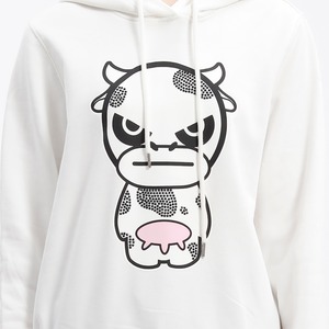 SALE 送料無料【HIPANDA ハイパンダ】レディース フーディー スウェット WOMEN'S Year of the Ox PRINT HOODIE SWEAT SHIRT / WHITE・BLACK