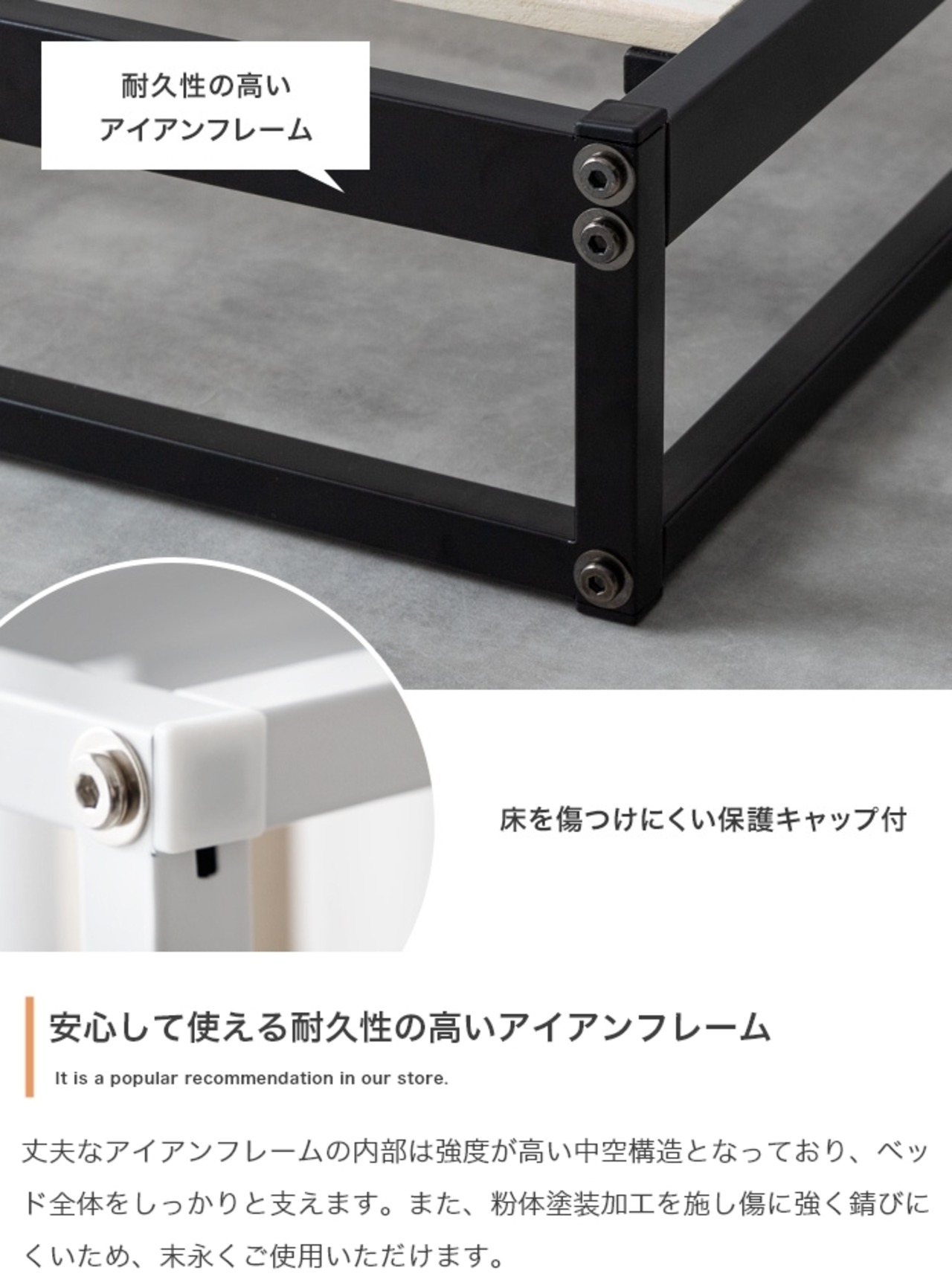 マットレス付き パイプベッド シングル すのこ 高密度ポケットコイル