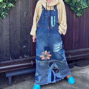 リメイクデニムジャンバースカート