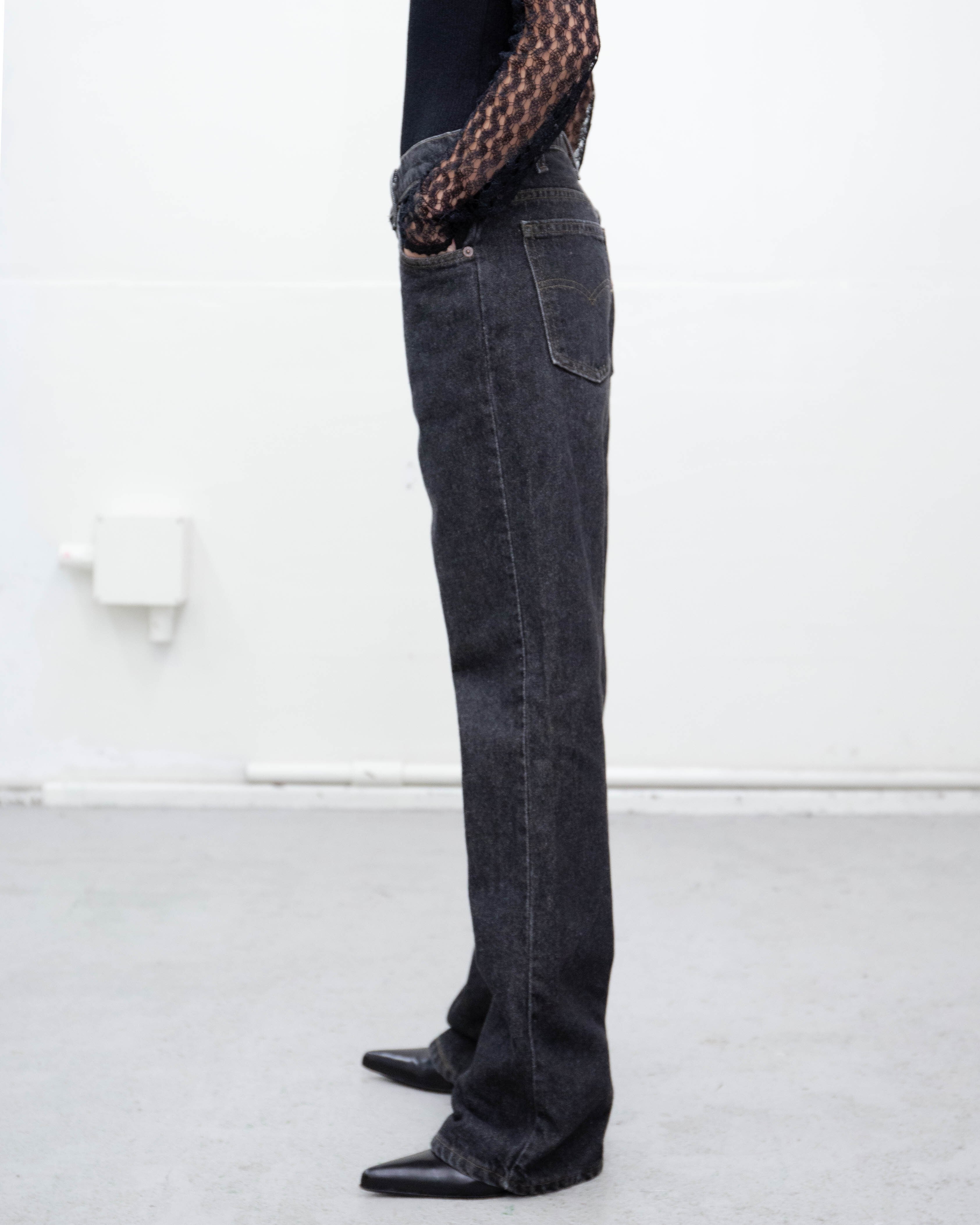 1990s Levi' 517 - bootcut yarn-dyed black jeans | LUIK FINN