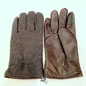 Cow Leather Tweed Glove