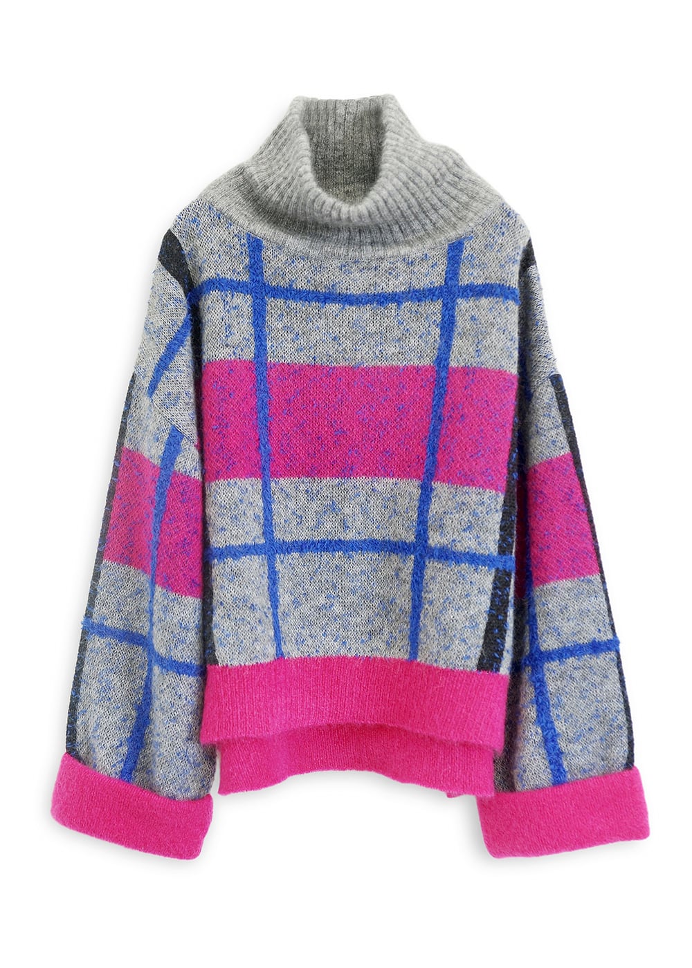 8252-0105／グレー×ピンク | EN'DAY｜ニットブランド