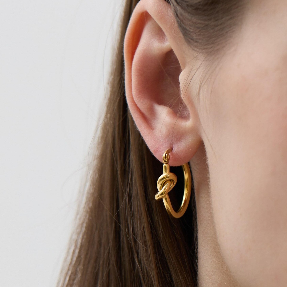 316L knot hoop pierce #p21 | fino（フィノ）