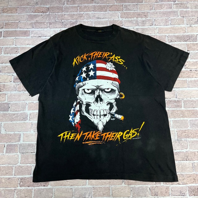 1990’S SKULL KICK THEIR ASS BLACK L