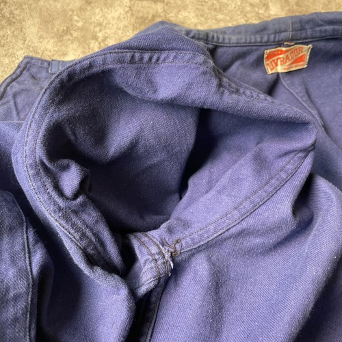 50-60s LIVRADOR 刺繍タグ コットンツイル フレンチワークジャケット 詳細写真4