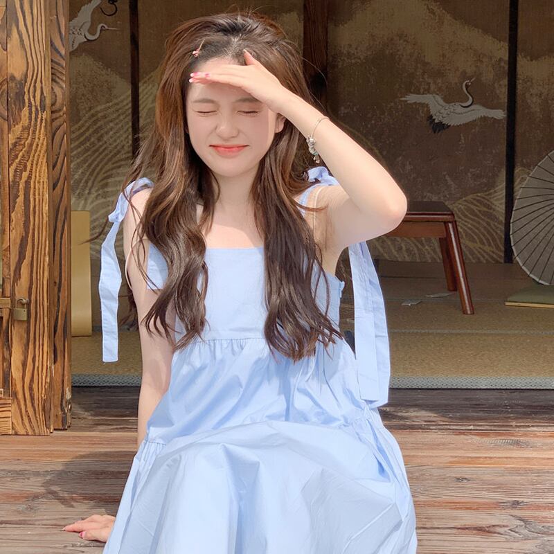 ブルードレス サマースタイルロングスカート 夏物 試着室48279888092