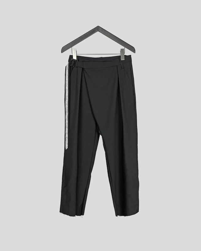 ASKYY / BELTED WIDE SLACKS / BLK