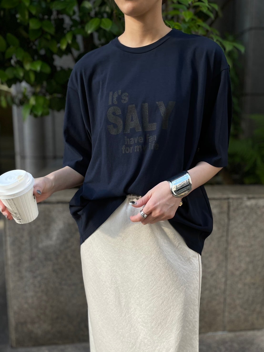 vintage cotton logo half sleeve tee | cafune vintage cotton logo half sleeve tee | cafune