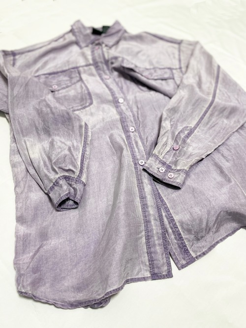 Vintage Pale Purple Silk Shirt