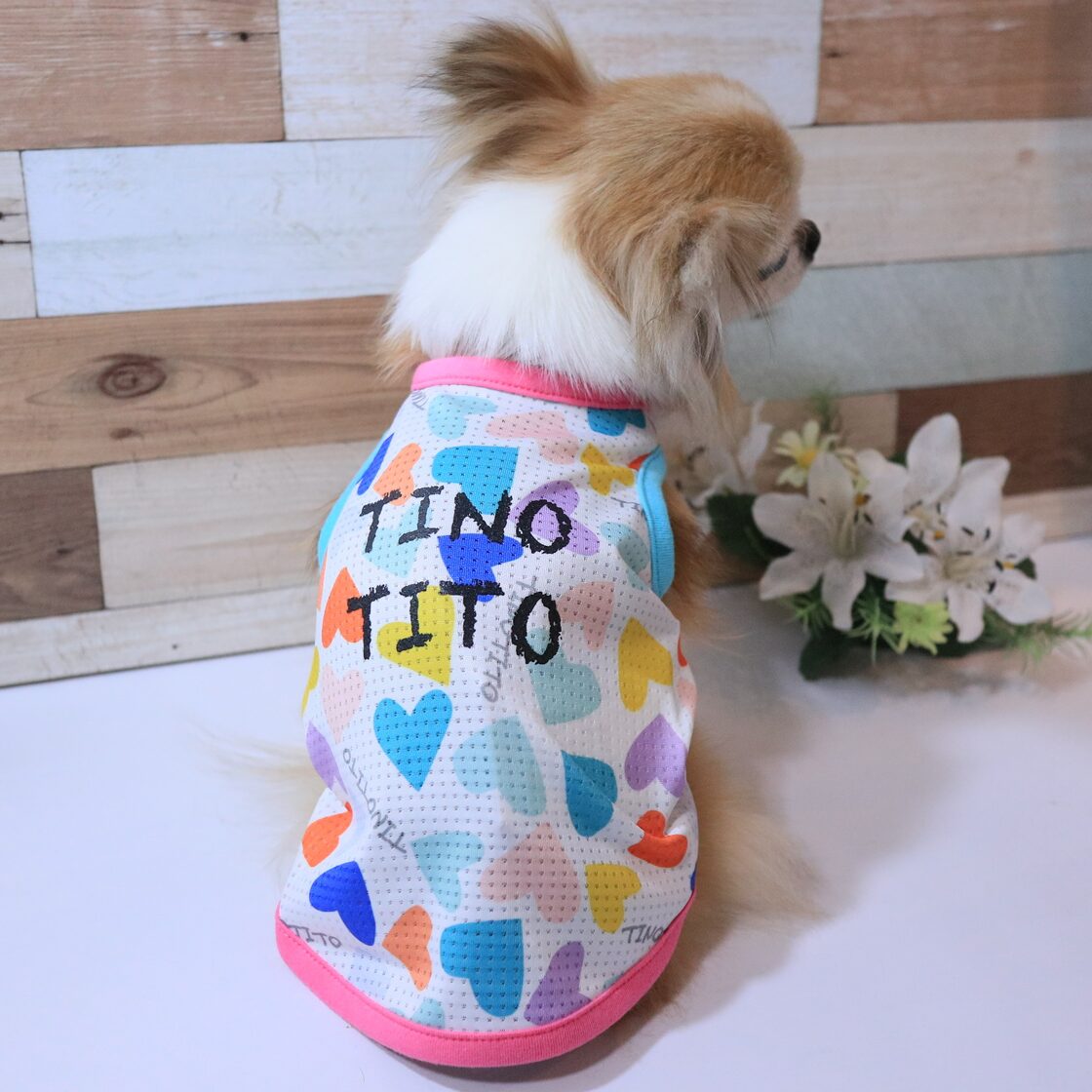☆SALE☆カラフルプリントメッシュタンク〈 M / L 〉【TINOTITO 