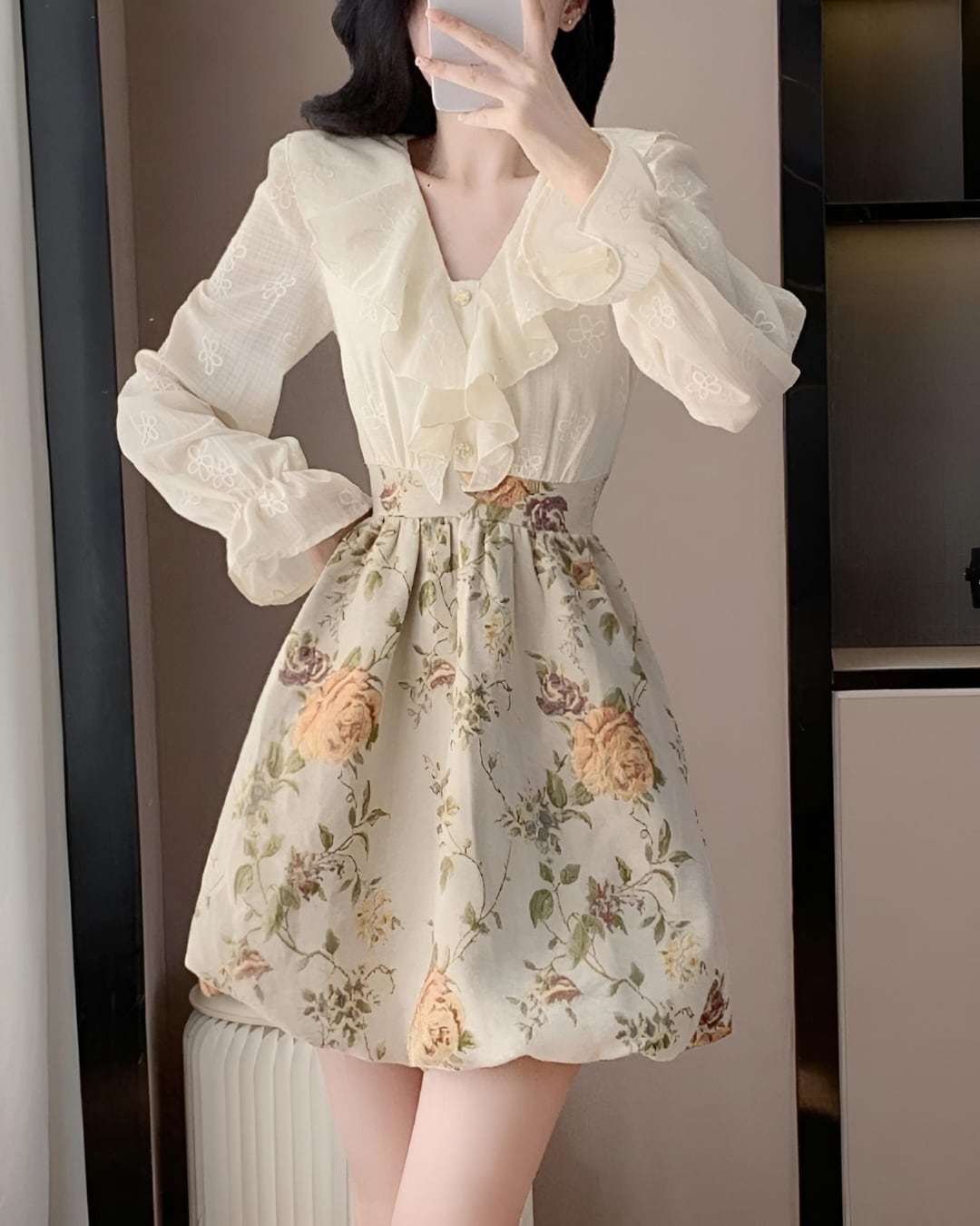 LILY BROWNリリーブラウン ヴィンテージローズジャガードワンピース ヴィンテージローズワンピース LILY BROWN ヴィンテージローズ