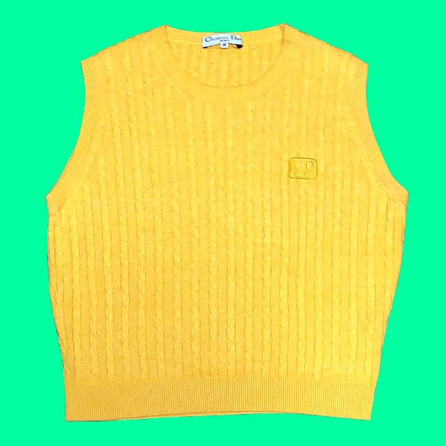 CHRISTIAN DIOR SPORTS CABLE KNIT VEST クリスチャン