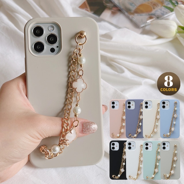 White clover chain silicon iphone case