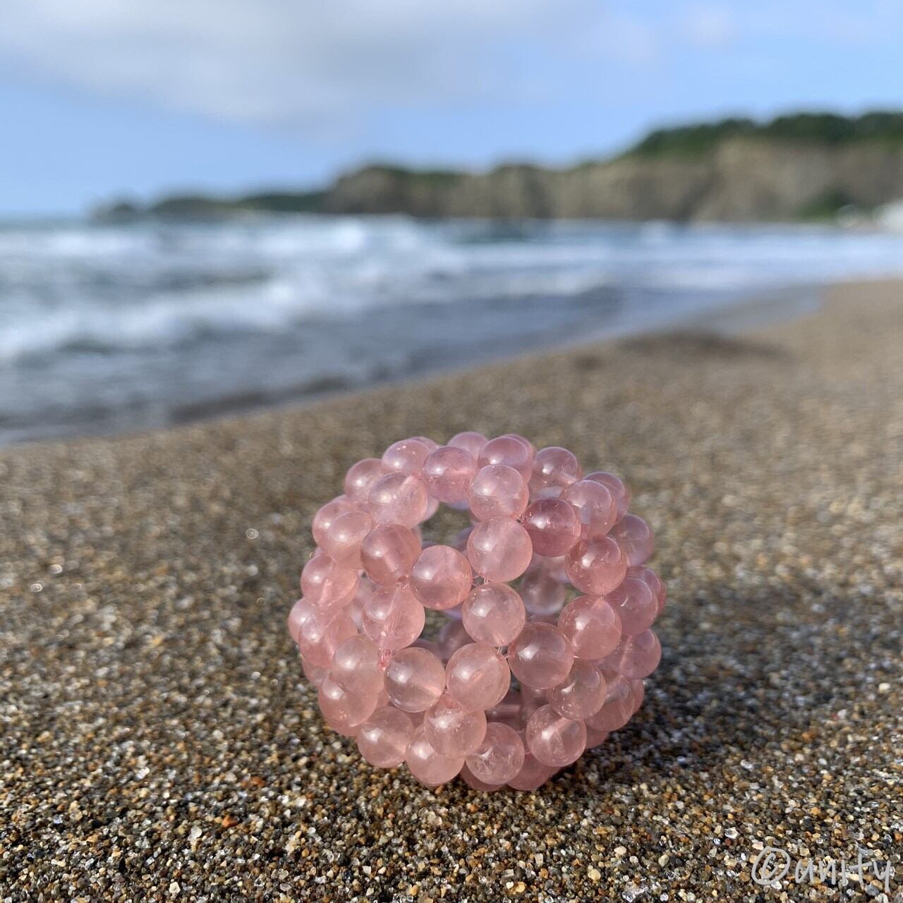神聖幾何学フラーレン（ディープローズクォーツAAA）ハートのやさしさ