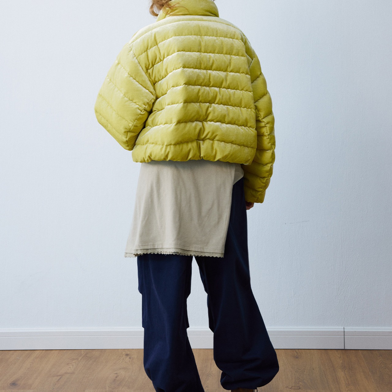 Glossy Down Short Jacket  T3868