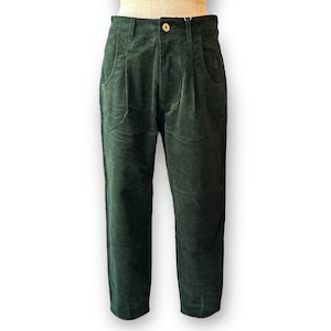 CORD TAPERD PANTS-Dark Green〖IKITSUKE〗コードテーパードパンツ イキツケ
