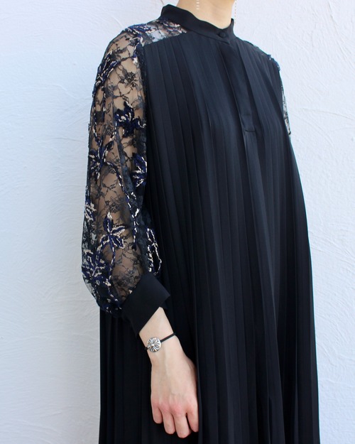 PANORMO/twilight flower pleats dress