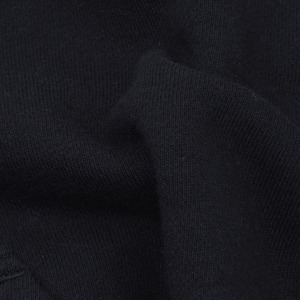 【WE11DONE】BLACK REPAIRED ZIP-UP HOODIE