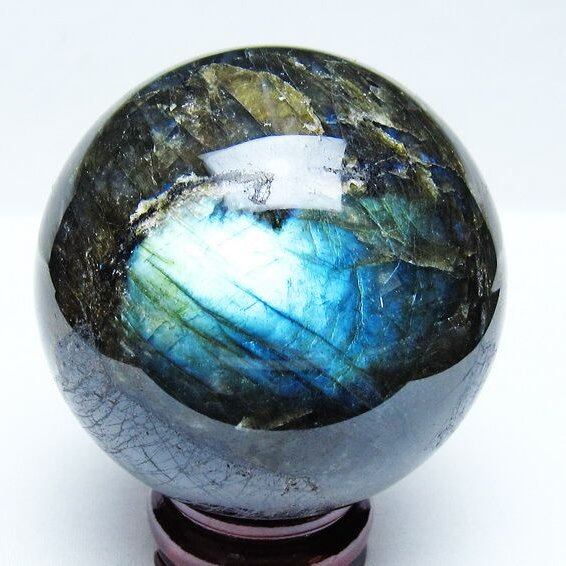 ラブラドライト 丸玉 87mm スフィア 一点物 151-9219