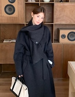 【25aw】Hand-made Muffler Wool Coat_3colors