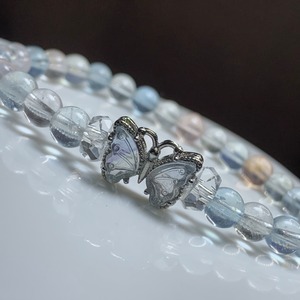 No.3.~Butterfly~ミックスベリル×フローライト デザインブレスレット