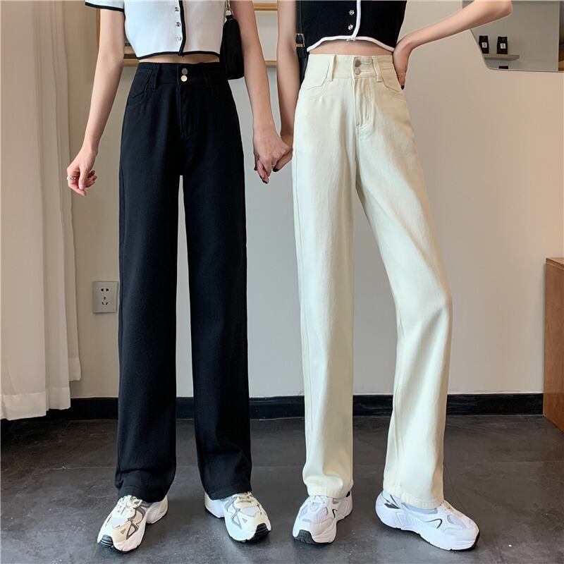 ジーンズ ルーズスプリングハイウェストウェストワイドレッグスリムパンツ 春物 ワイドパンツ YY-ファッション49479839680