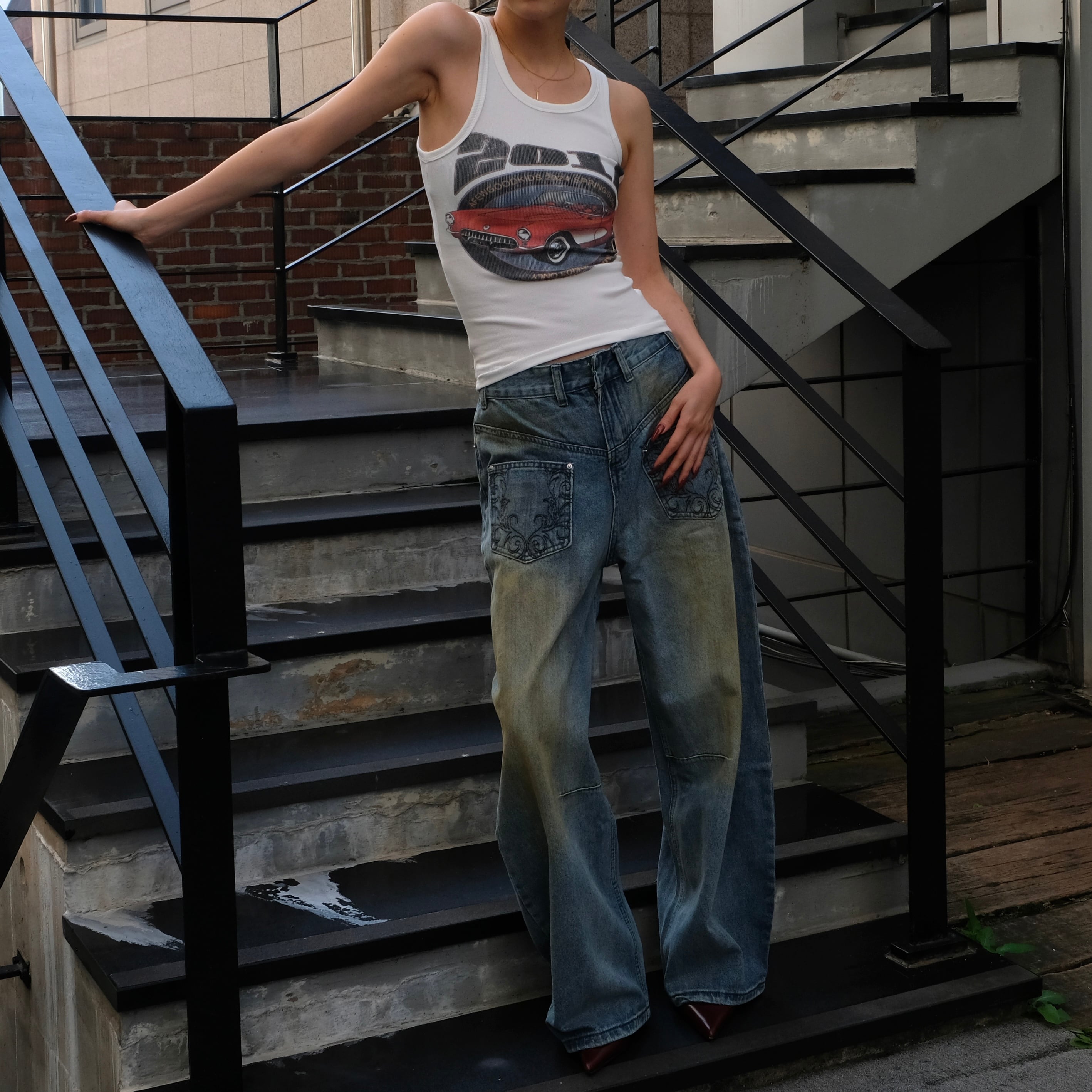 EMBROIDERED VINTAGE DENIM | FELIM