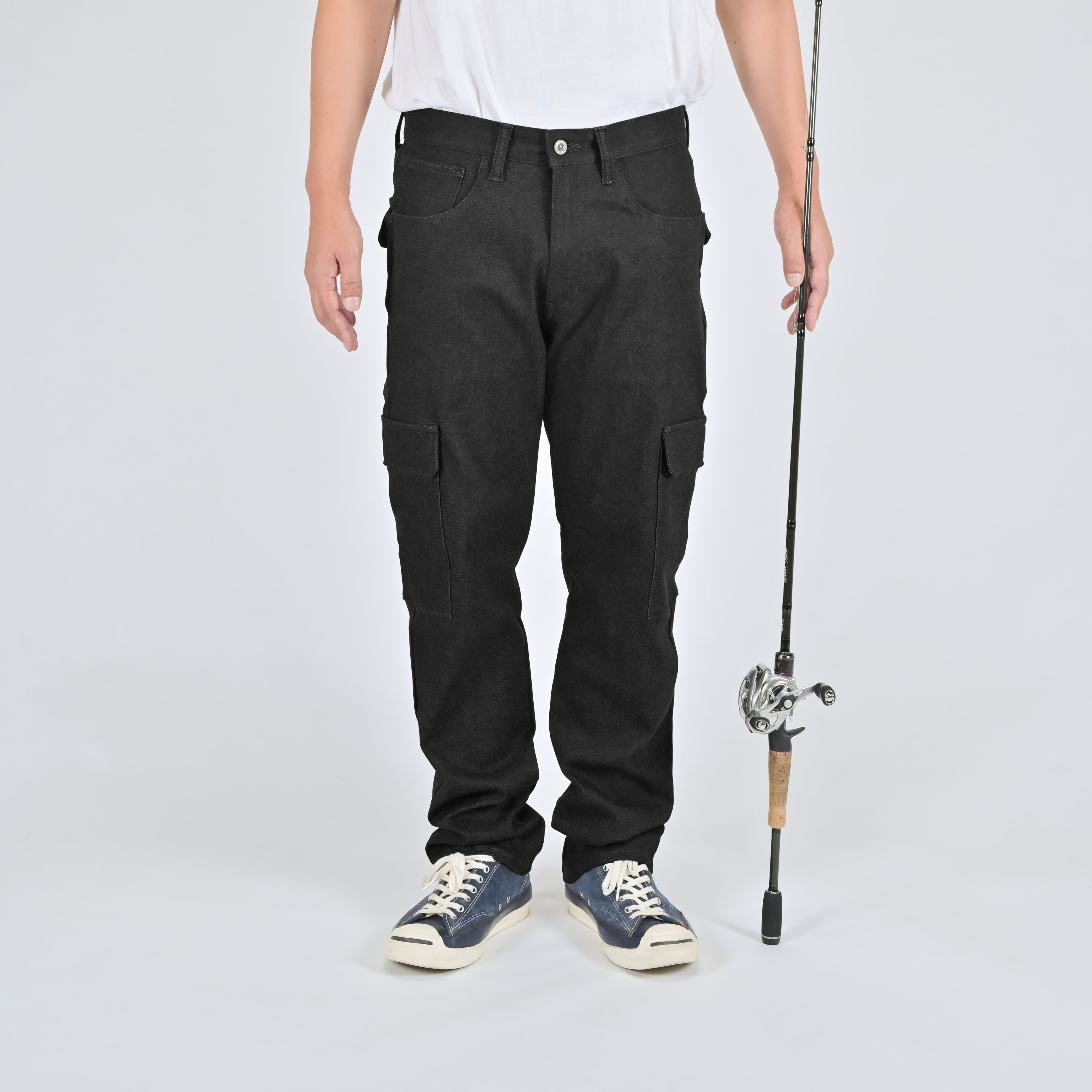 ザバックウォーター✖️JoestyleコラボBLACKカーゴパンツ 30インチ 2b4028507bc7931a828845cd4e1213