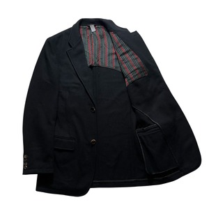 VERSACE black melton tailored jacket