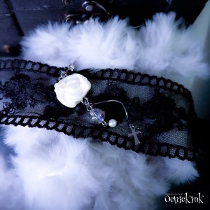 霧の深海薔薇 片耳ピアス / イヤリング｜KRAKEN Bubble Rose fog｜earrings / clip-on earrings