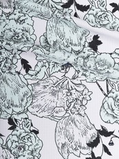【受注商品】Rumi Rockきもの「チューリップと小鳥」ミント　[A706]