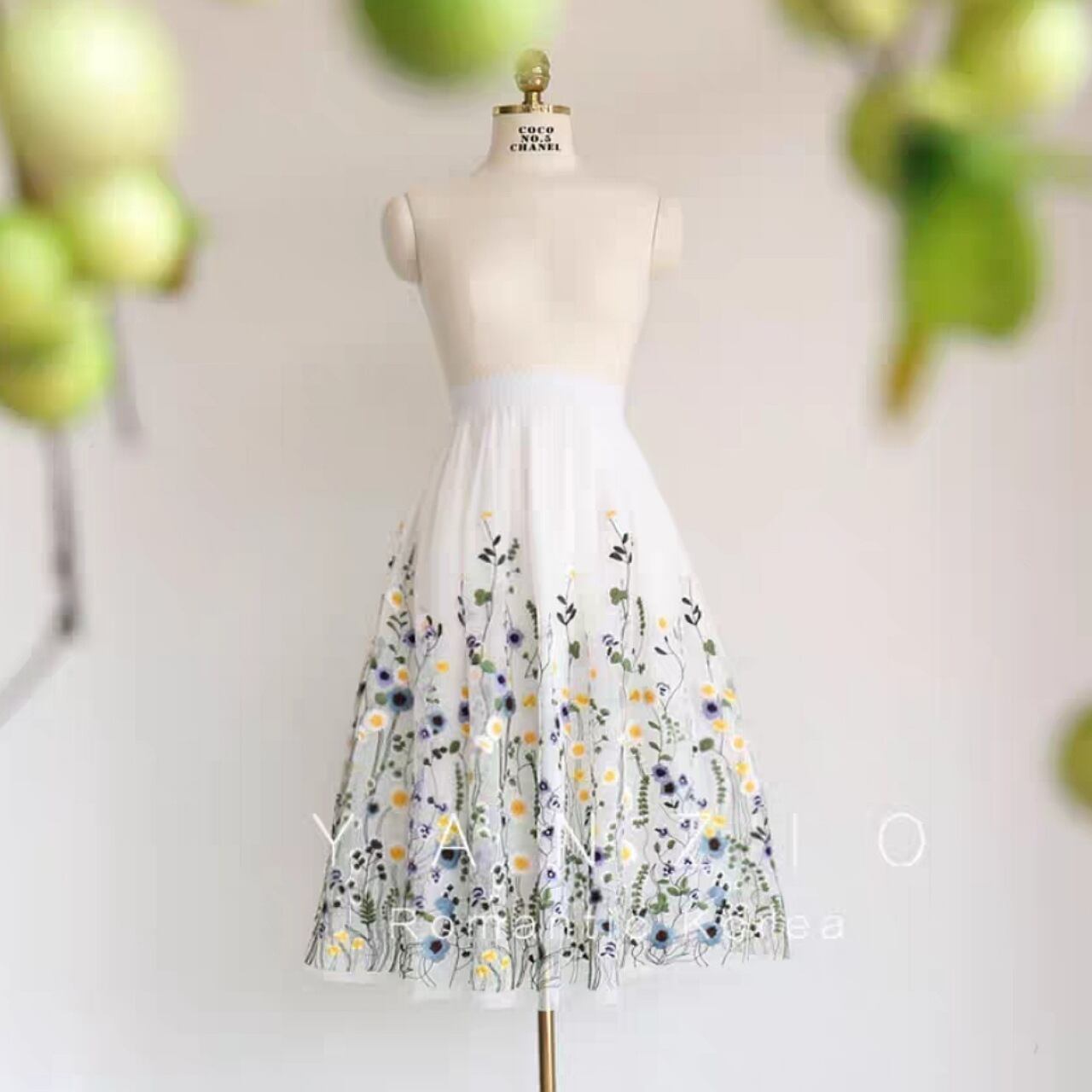 【ワンサイズ】ボタニカル フラワースカート