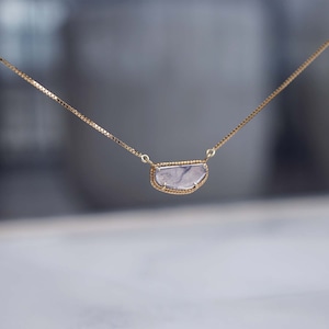 Gravity / Sliced Diamond Necklace / Yellow Gold（N227-YD）