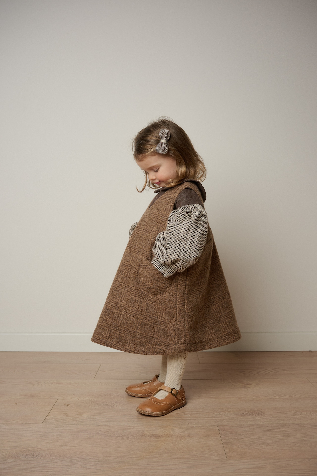 HELLOLUPO APRON SKIRT - Mocha Mousse