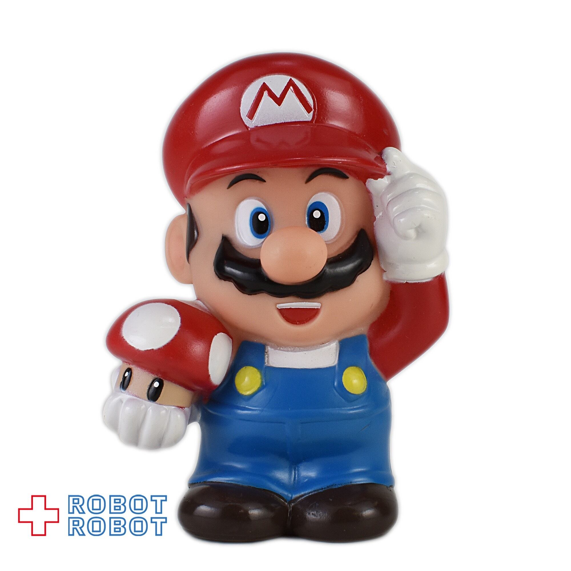 【お金持ちの人へ】マリオキノコ ニンテンドー スーパーマリオ キノコ持ち ソフビ貯金箱 | ROBOTROBOT