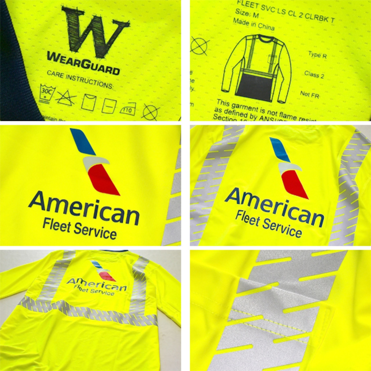 1点物◇リフレクター反射板アメリカン航空/長袖ロンTシャツ古着メンズ  