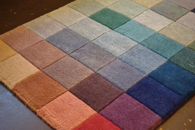 40 COLOR-BLOCK_DOORMAT_玄関マット_ウールラグ_手織り