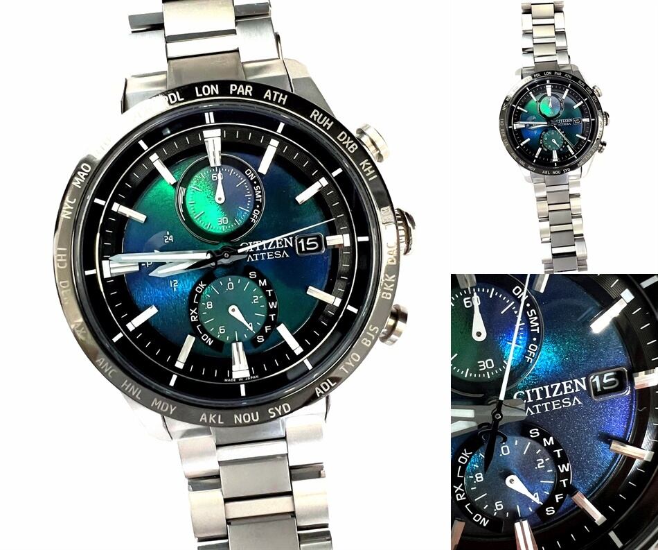 CITIZEN シチズン UNITE with BLUE 世界限定2400本 ATTESA アテッサ エコドライブ ダイレクトフライト スーパーチタニウム ソーラーウォッチ 電波時計