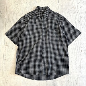 2000's seersucker check shirt #G417