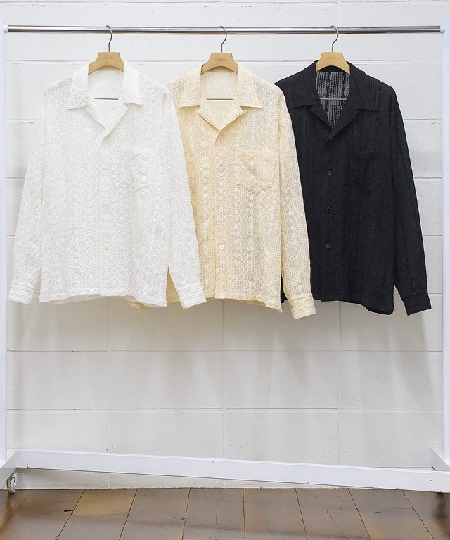 UNUSED/US2439 Long Sleeve lace shirts (ecru)