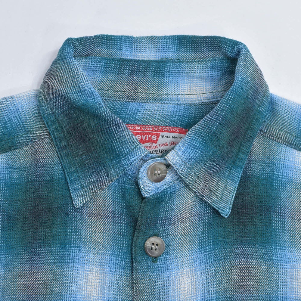 90s Levi's リーバイス オンブレチェック コットン ワークシャツ