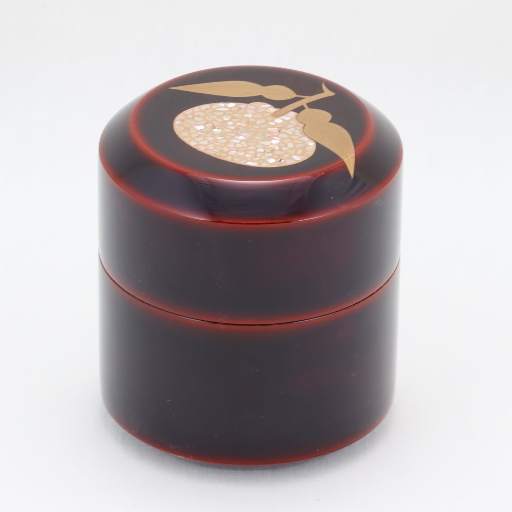 216 輪島塗 茶筒／溜塗／柚子 | 輪島塗 加藤漆器店 公式オンラインショップ