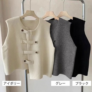 ニット ベスト レディース 前開き 春秋 韓国 重ね着 レイヤード アシンメトリー 大人 おしゃれ カジュアル ゆったり 体型カバー 大人可愛い 大人女子